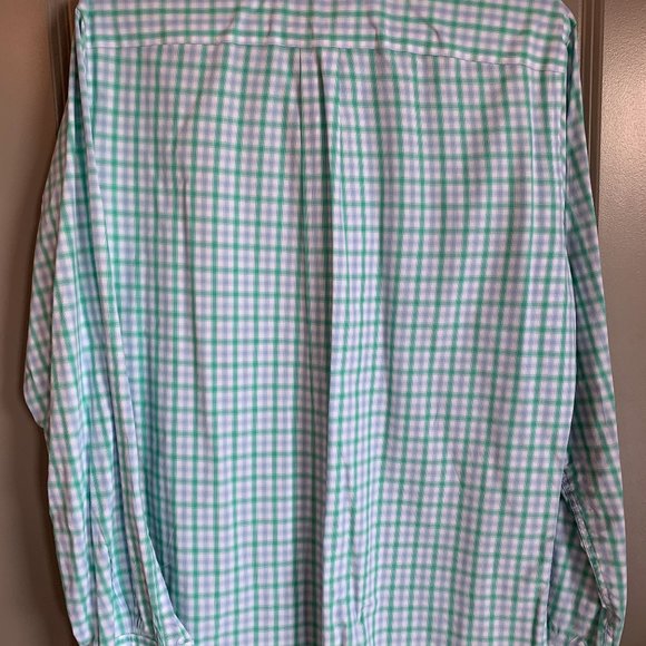 Blue and Green Plaid Brooks Brothers Button Down - Picture 2 of 5